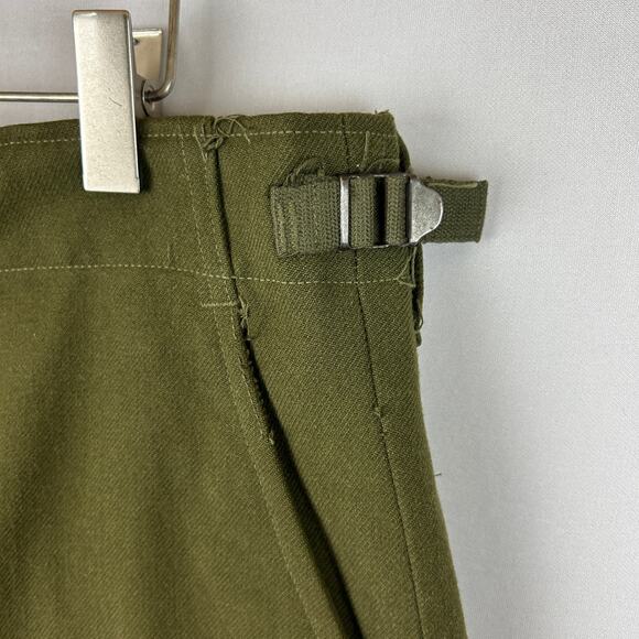 Army Trousers Field Wool M-1951 Olive Green OG 108 28" Inseam Size Medium Short - Picture 6 of 16